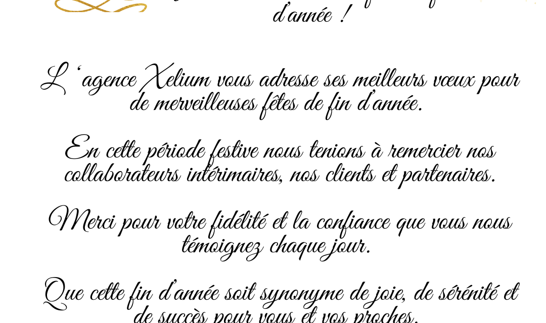 Xcelium vous souhaite de belles fêtes de fin d&rsquo;année !